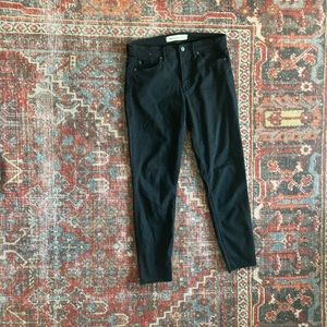 Black Skinny Jeans Raw Hem